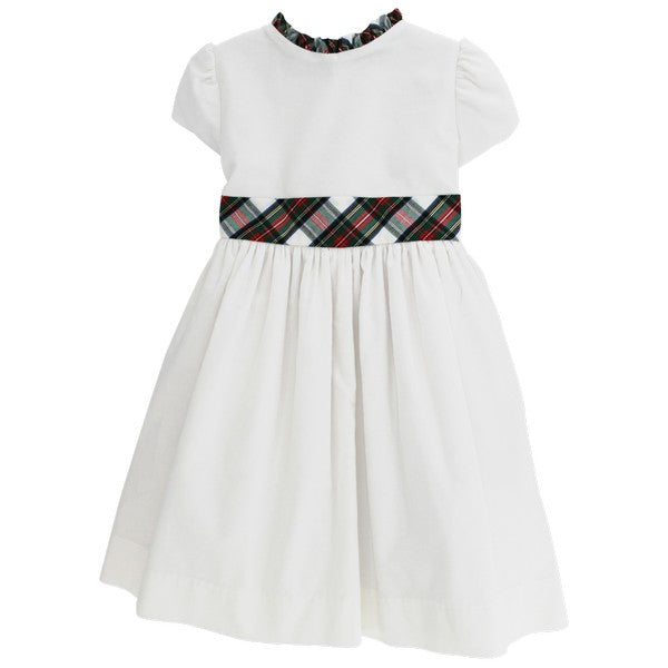 Evergreen White Cord Aline Dress