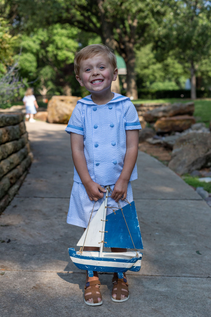 Blue Stripe Sailor Set