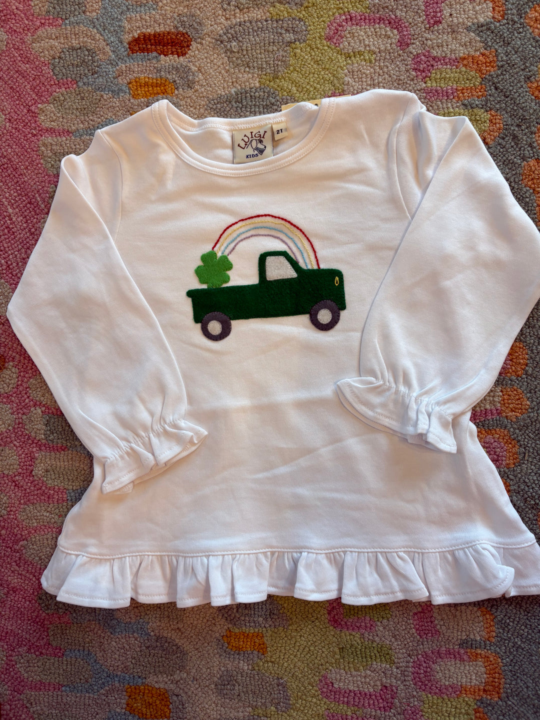 Rainbow Truck Ruffle LS Top