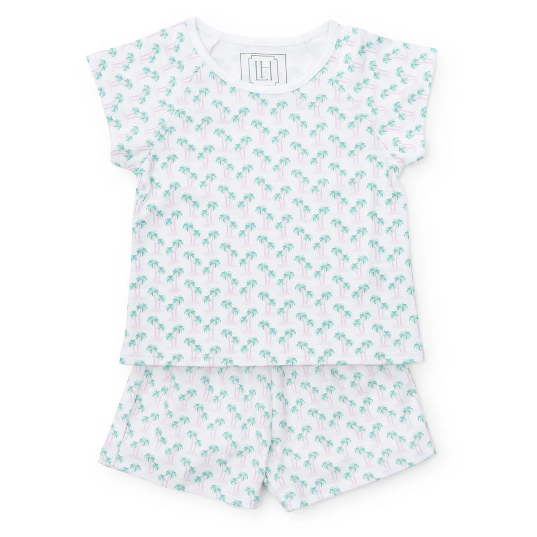 Emery Short Set-Palm Tree Isle Pink