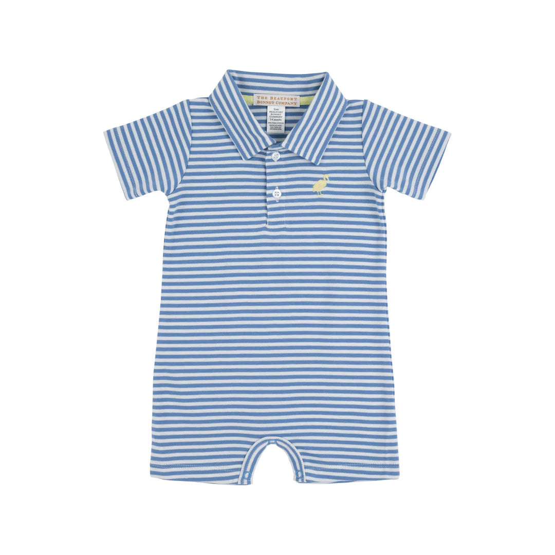 Sir Propers Romper-Barbados Blue Stripe