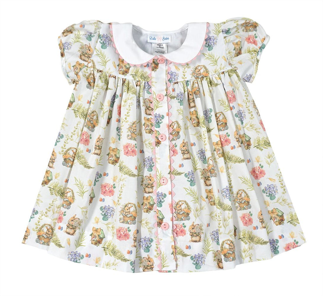 Ashley Dress-Printed Easter Bunny