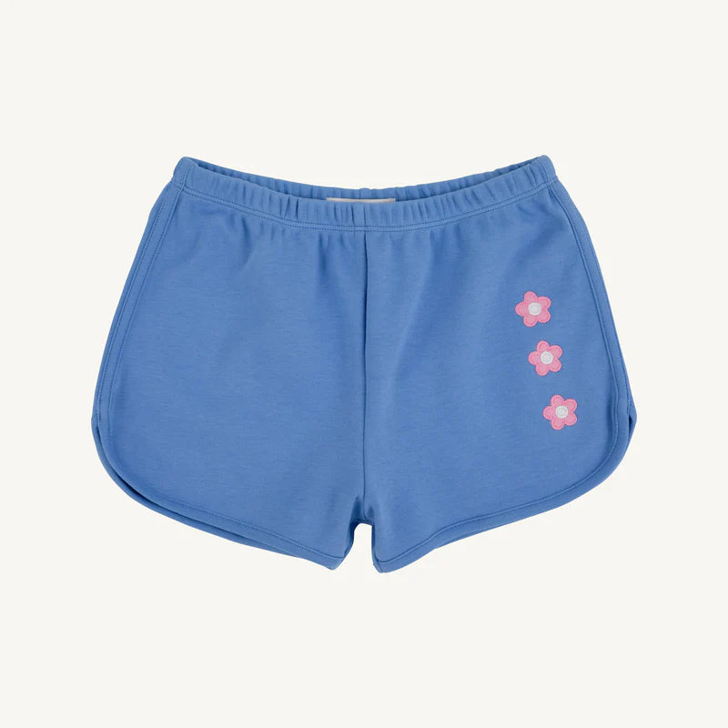 Cheryl Shorts-Barbados Blue Flowers