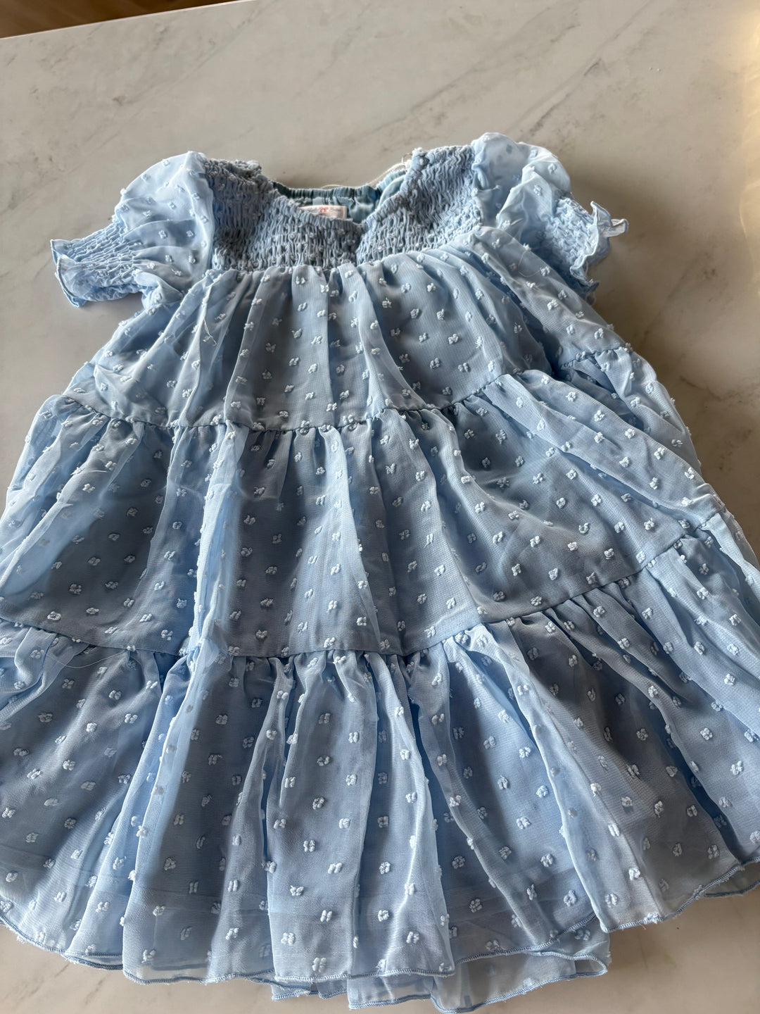 Tina Blue Ruffle Tiered Dress