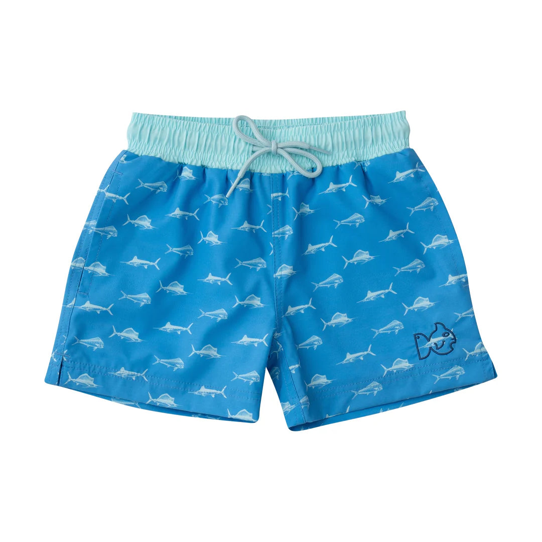 Boogie Board Swim Trunk-Fish Print