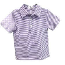 Blake Polo-Purple Stripe