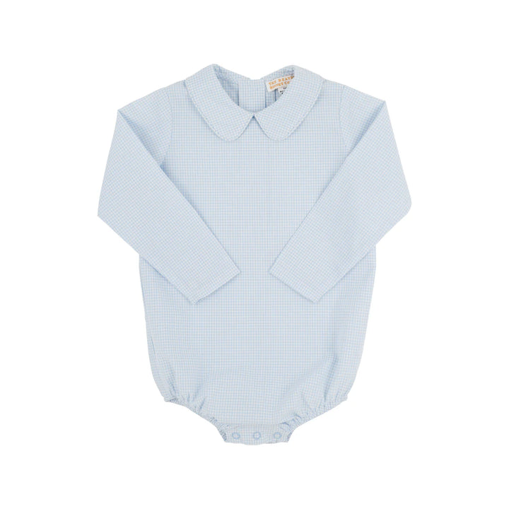 Peter Pan Onesie Barrington Blue Windowpane LS