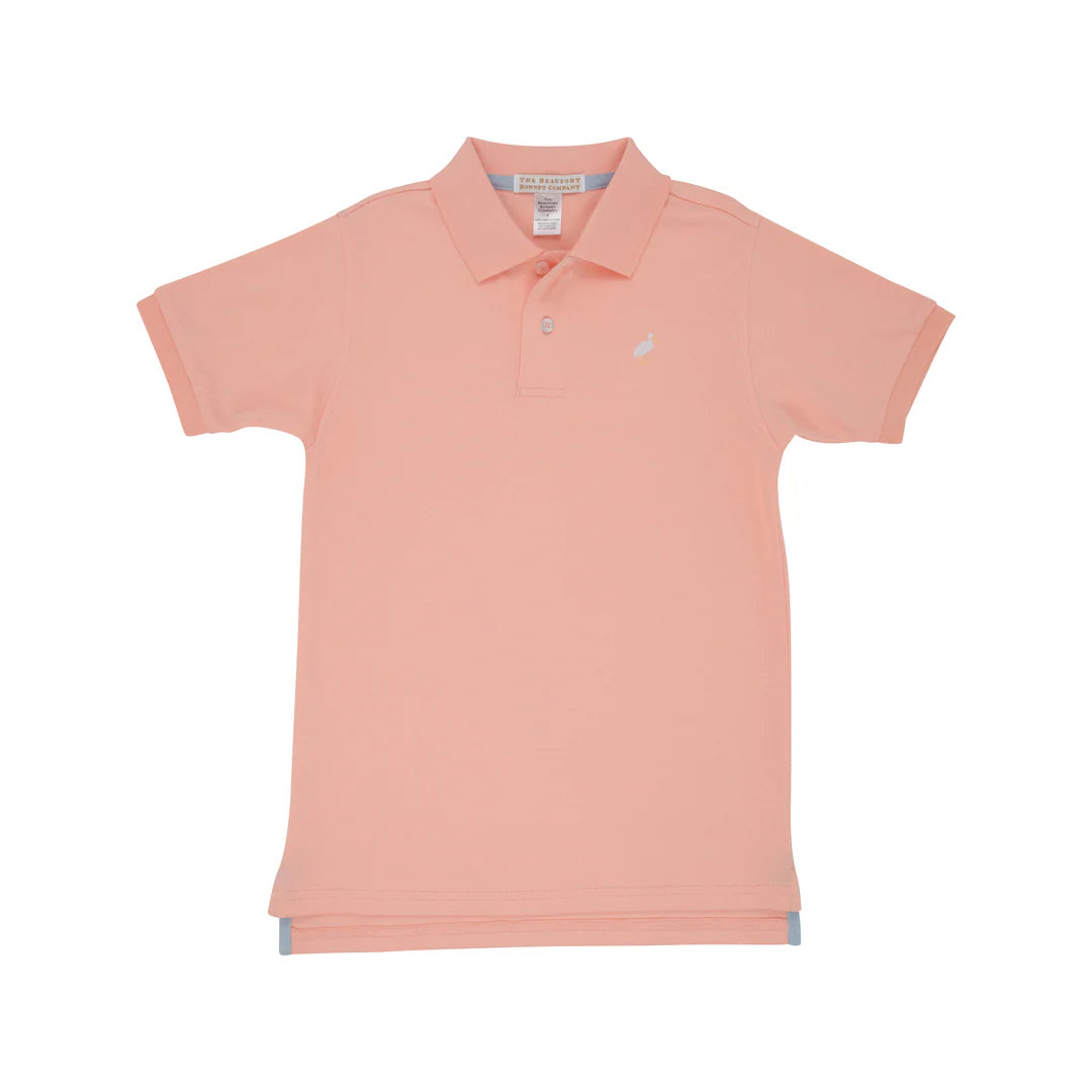 Prim & Proper Polo-Pompano Peach