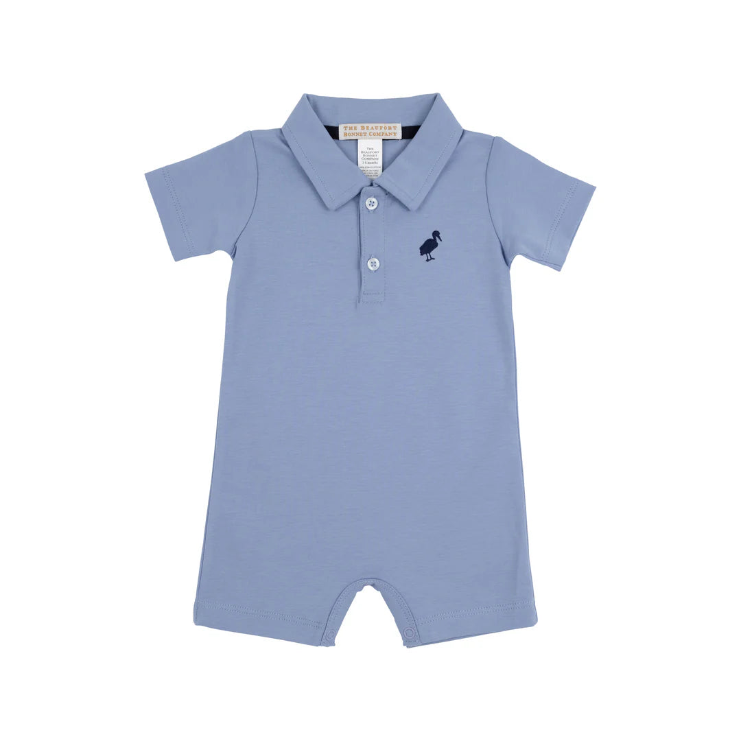 Sir Propers Romper-Park City Periwinkle Stripe