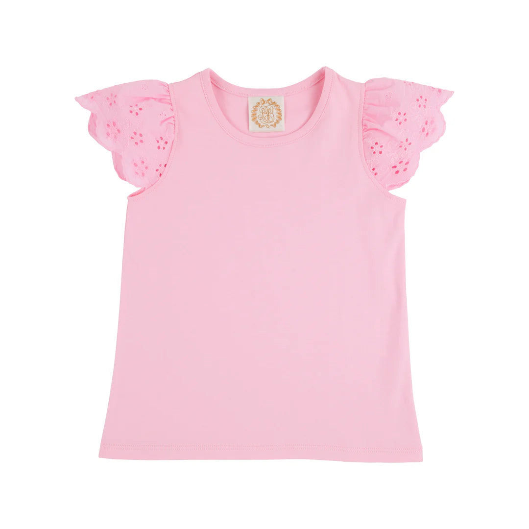 Ellen’s Eyelet Top-Pier Party Pink