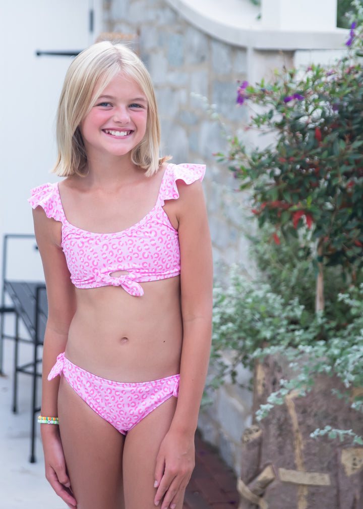 Pink Cheetah 2pc Swim